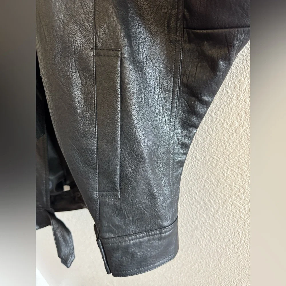 Nasty Gal oversized moto jacket faux leather